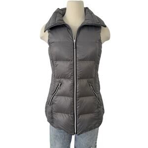 My Anorak Down Sleeveless Vest Full Zip Silver Gray S
